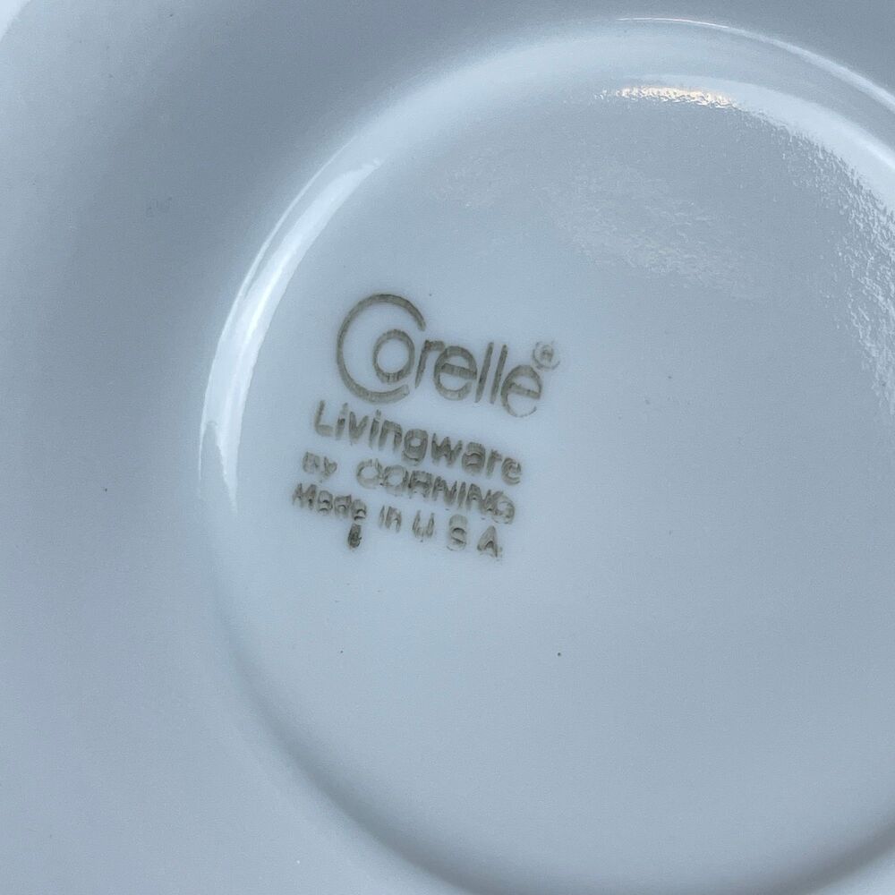 Vintage Corelle Spring Blossom Teacup And Saucer Crazy Daisy Green Flowers - Picture 8 of 8